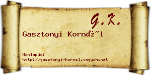 Gasztonyi Kornél névjegykártya