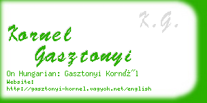 kornel gasztonyi business card